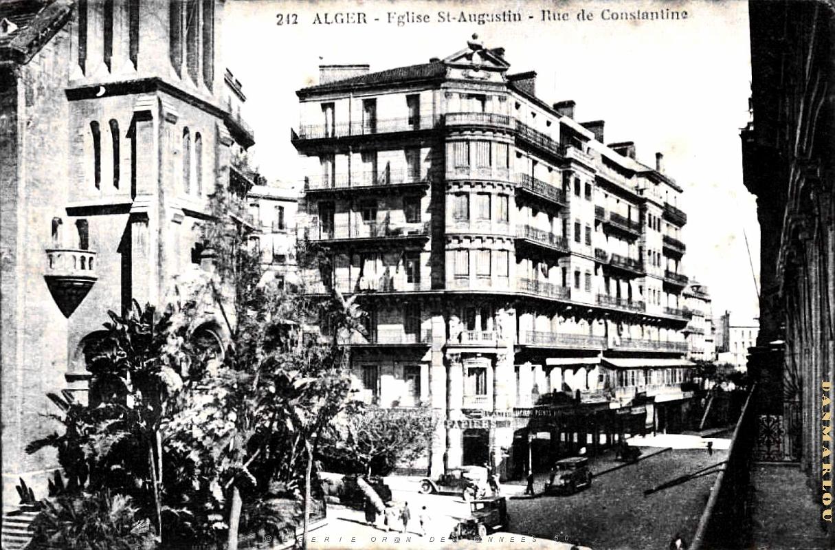 Alger - eglise Saint-Augustin et Rue de Constantine.jpg